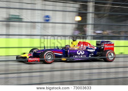 SINGAPORE - SEPTEMBER 20:  Sebastian Vettel,Toro Rosso Renault . Formula One World Championship, Singapore Grand Prix, Marina Bay Street Circuit, Singapore 20th SEPT 2014