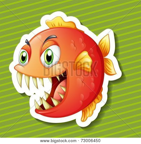 Illustration of a fish with background