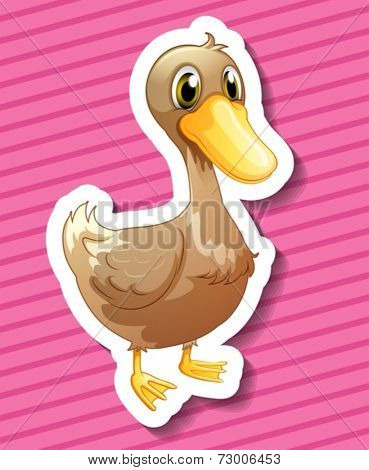 Illustration of a duck with background