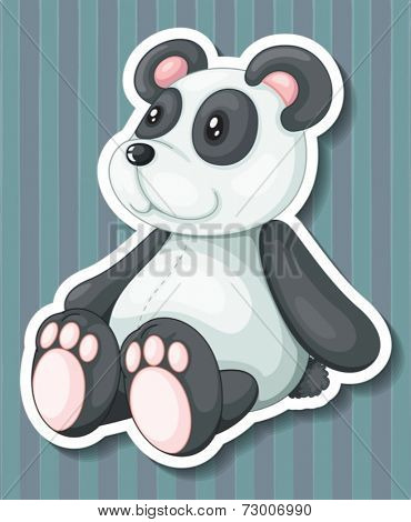 Illustration of a panda with background