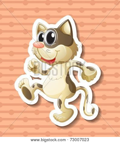 Illustration of a cat with background