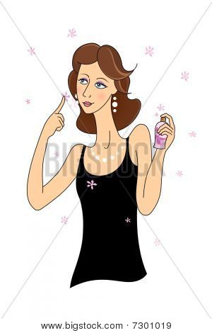 Ragazza con toilette
