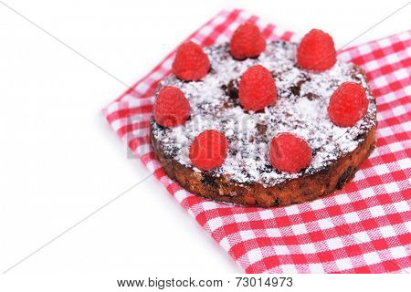 Delicious cake panforte isolated on white