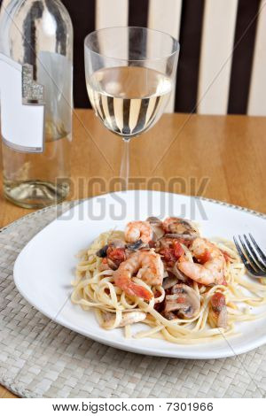 Krewetki Scampi danie