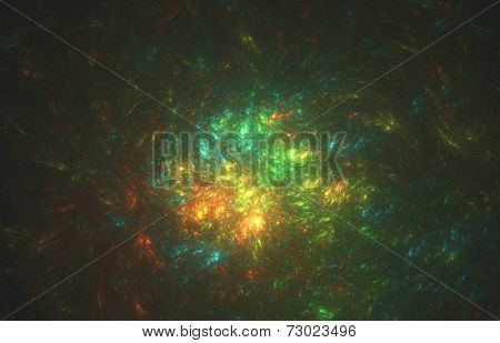 Crab nebula- the abstract illustration