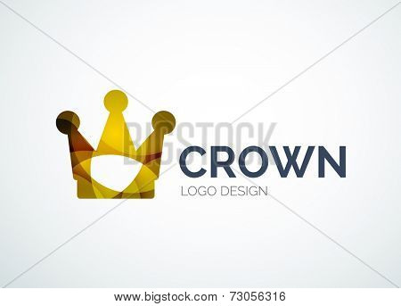 Crown logo, royal symbol, abstract design