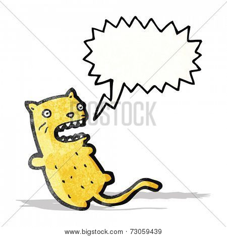 cartoon screeching cat