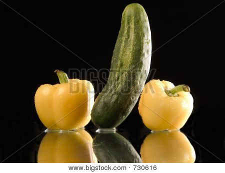 湿的蔬菜