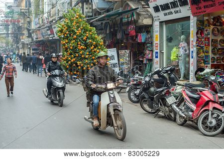 Chinese New Years decorations in Vietnam