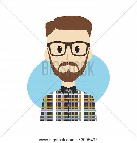 hipster guy cartoon