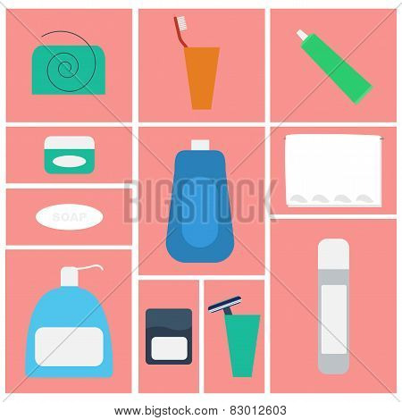 vector bathroom supplies