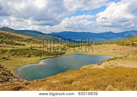 Lake In The Carpathian Mountains. Ukraine