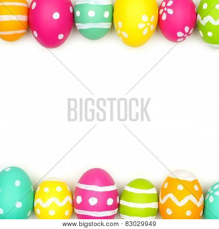 Easter egg double border over white