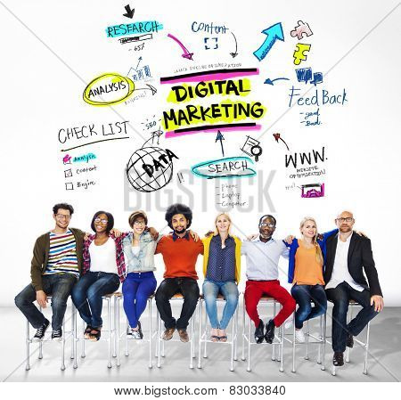 Digital Marketing Branding Strategy Online Media Concept