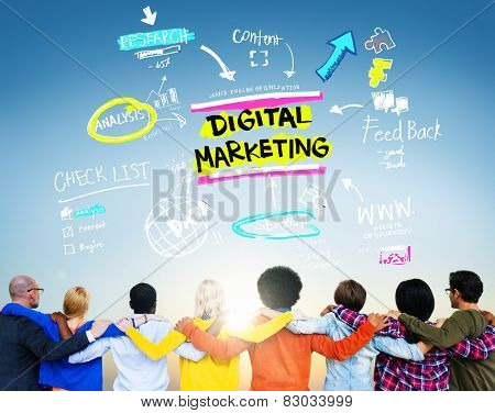 Digital Marketing Branding Strategy Online Media Concept