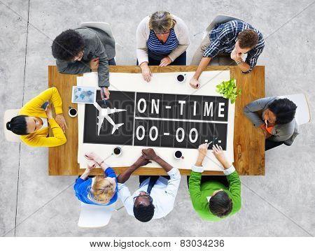 On Time Punctual Efficiency Organization Management Concept