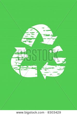 Grunge recycle teken