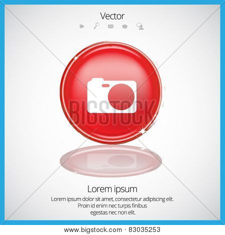 Digital photo camera. Icon