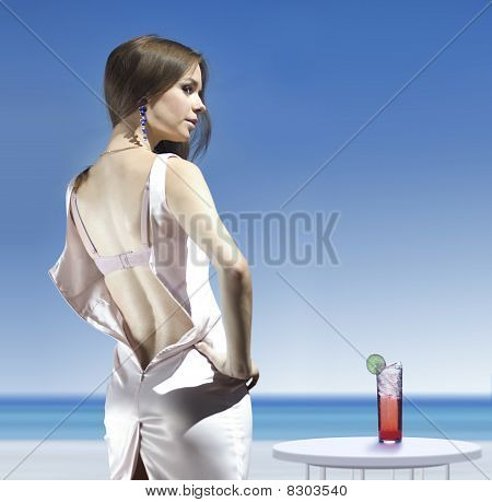 Sbottonate abito di donna
