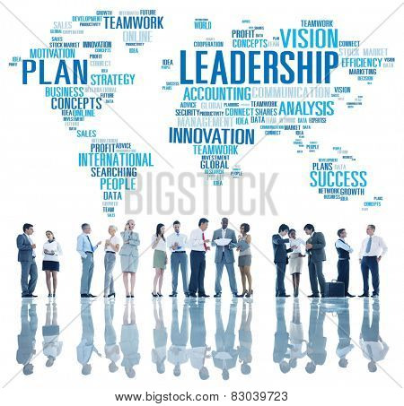 Leadership Boss Management Coach Chief Global Concept