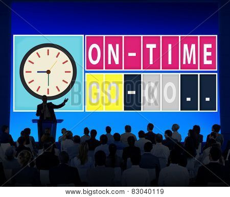 On Time Punctual Efficiency Organization Management Concept
