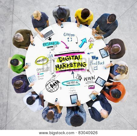 Digital Marketing Branding Strategy Online Media Concept