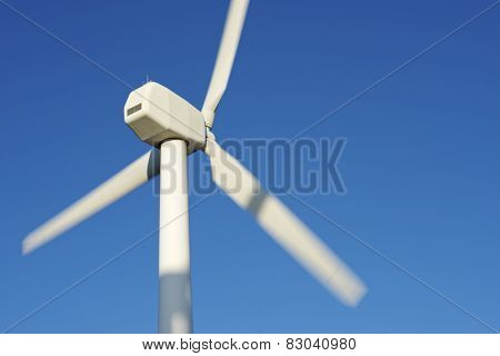 Windmill for electric power production, La Muela, Zaragoza Province, Aragon, Spain.