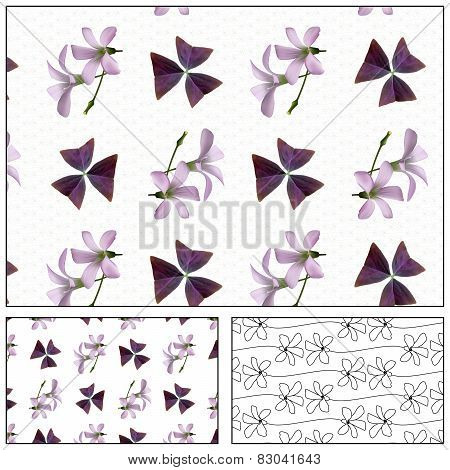 Two Seamless Pattern. Vector.