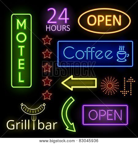 Neon glow signs