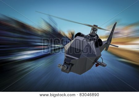 Unmanned Aerial Vehicle drone in flight