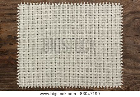 canvas napkin cloth table wooden zigzag patttern