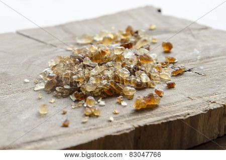 brown cane sugar with silver spoon