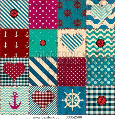 Patchwork in nautical style