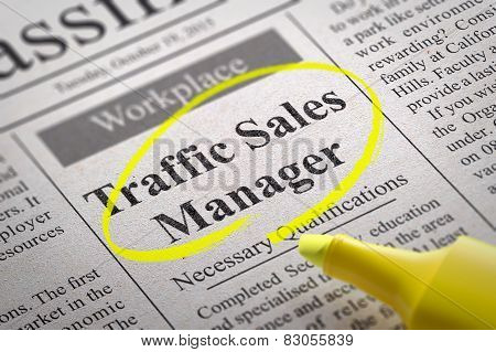 Traffic Sales Manager Jobs in Newspaper.