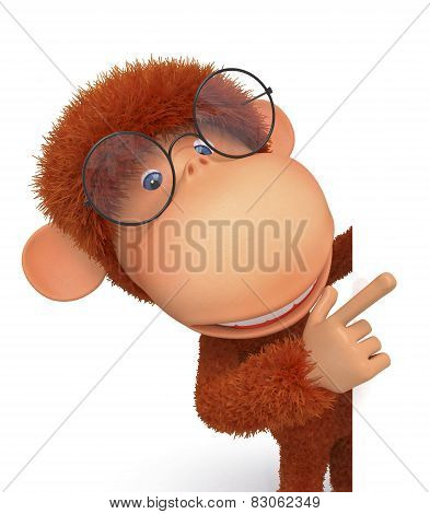 The Monkey Wearing Spectacles Reads