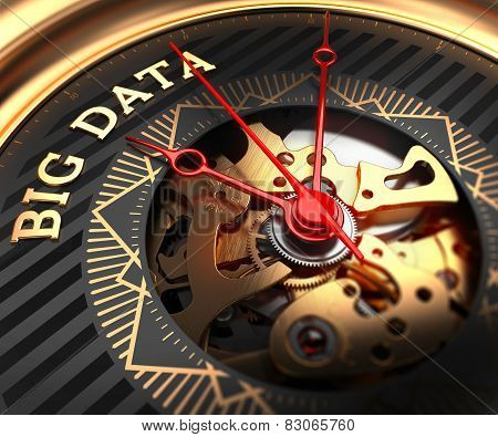 Big Data on Black-Golden Watch Face.