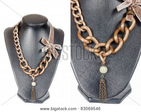 Beautiful Stylish Handmade Female Vintage Fashion Colorful Jewelry On White
