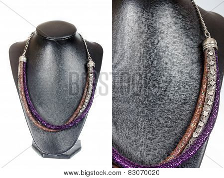 Beautiful Stylish Handmade Female Vintage Fashion Colorful Jewelry On White