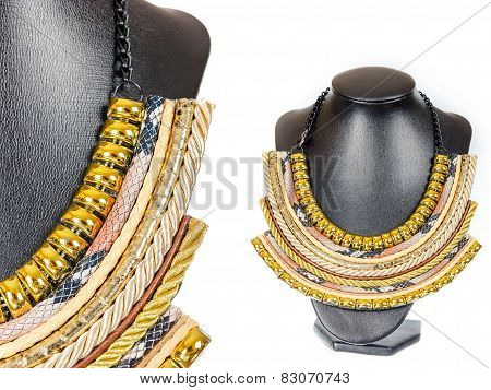 Beautiful Stylish Handmade Female Vintage Fashion Colorful Jewelry On White