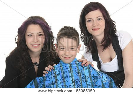 Salon Style - Hairdresser in studio white background