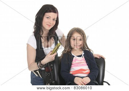Salon Style - Hairdresser in studio white background