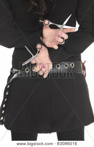 Salon Style - Hairdresser in studio white background