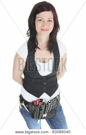 Salon Style - Hairdresser in studio white background