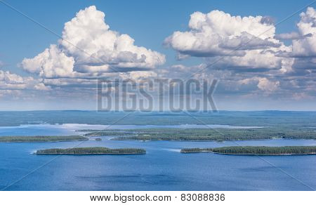 Lake with islands