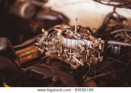 Used Carburetor From The Fuel Supply System Of Gasoline Engine