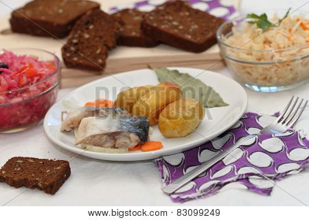 Marinated Mackerel And The Baked Potato