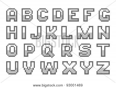 Pixel art alphabet