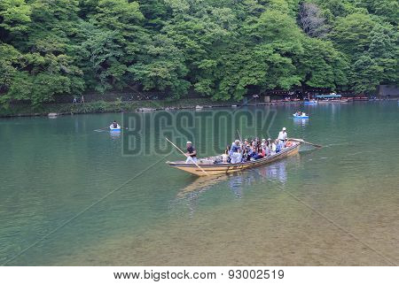 River cruise Kyoto Japan