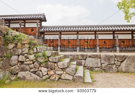 Wall Of Hiroshima Castle, Japan. National Historic Site