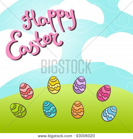 Happy easter illustration